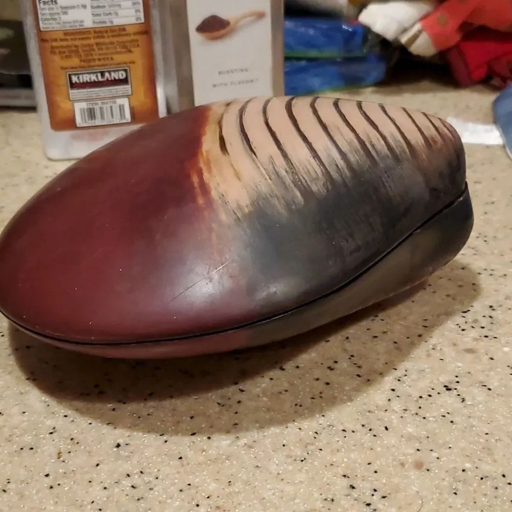 Clam Shell Wooden Dish Trinket Box - Picture 7 of 8